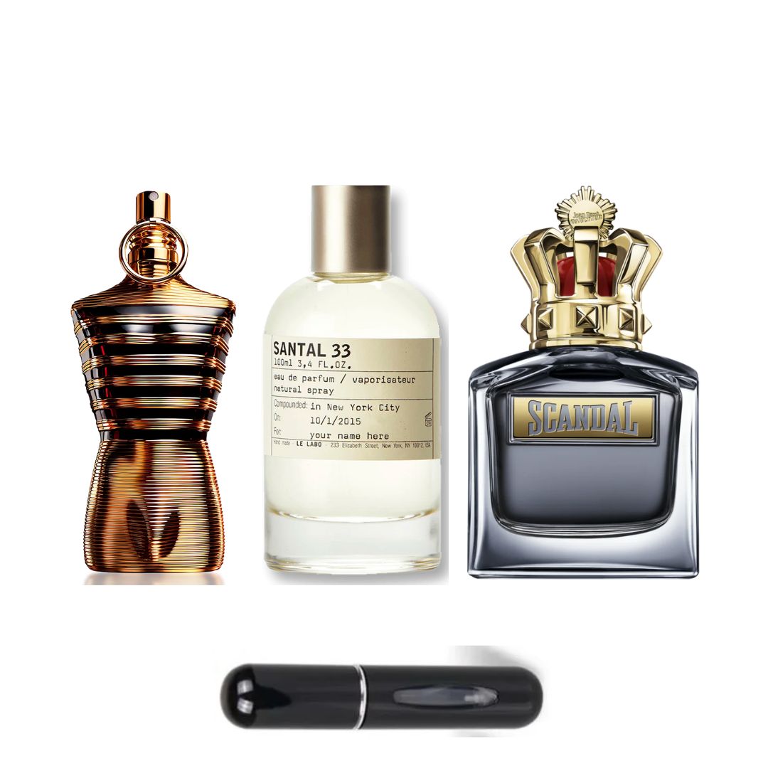 LEMALELIXIRCAJA+SANTAL33+SCANDALMEN+PERFUMERO