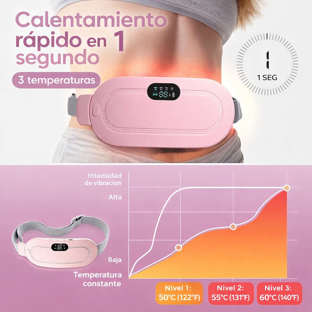 Cinturon Almohadilla Alivia Dolor Colicos - Termica Ajustable